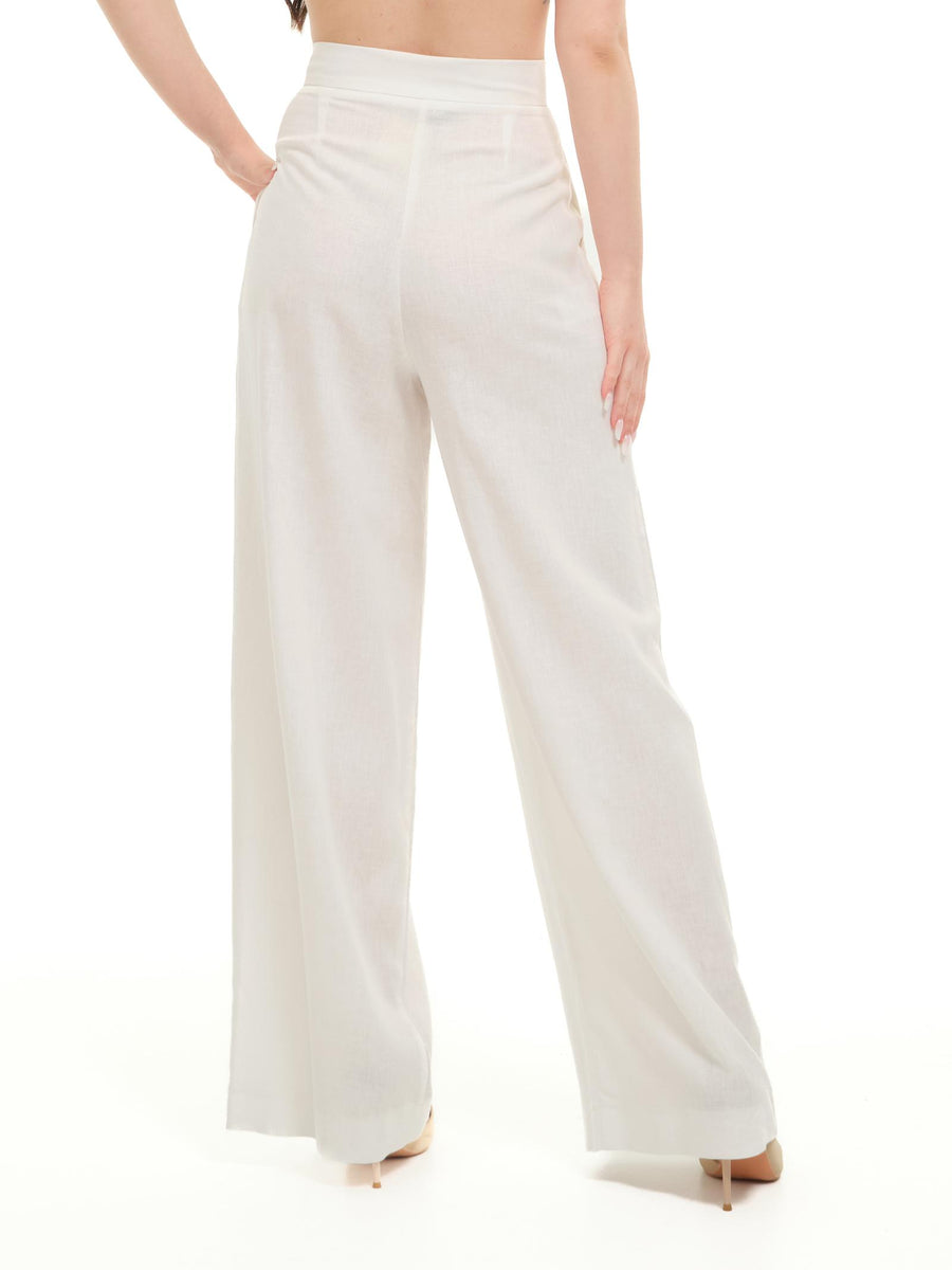 Pantaloni Armoire in misto lino bianco PL01L BIANCO Armoire 