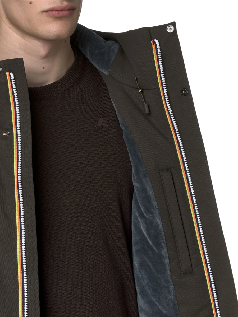 Giubbino "Jarno Twill Marmotta" K-Way nero oliva K8133FW B2V K-WAY 