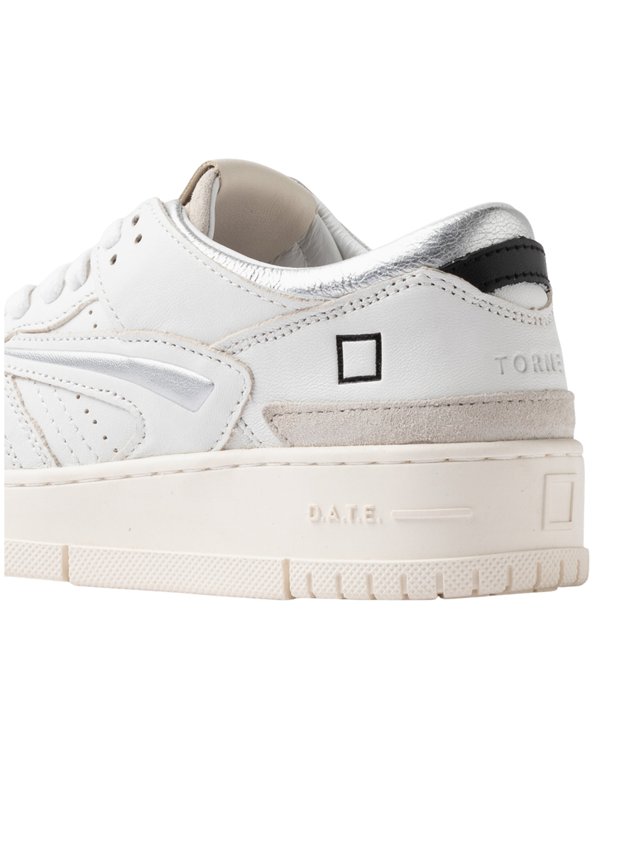 Snekaers "Torneo Shiny" D.a.t.e. bianche e grigie W431-TO-SH WS Date 