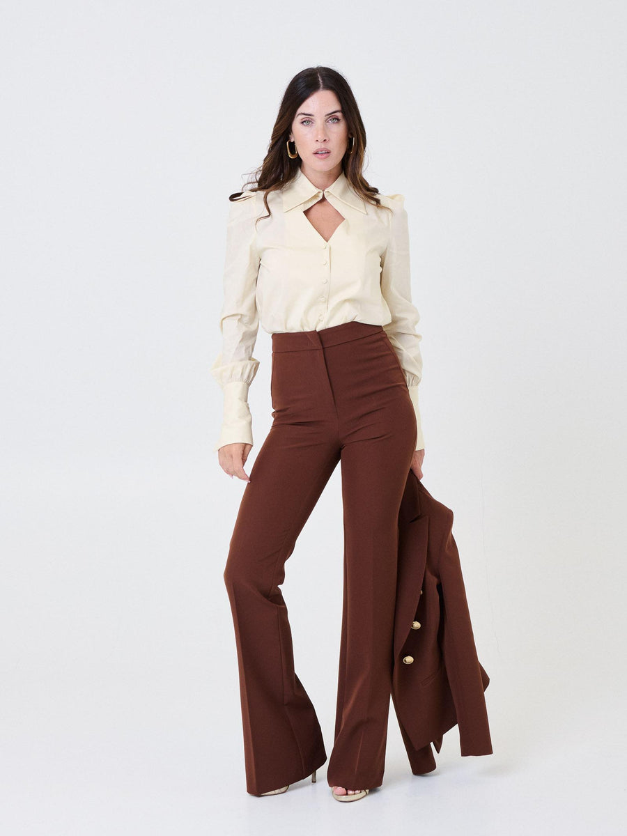 Pantalone "flare" Silence Limited marrone NP2003GOLD BROWN Silence Limited 