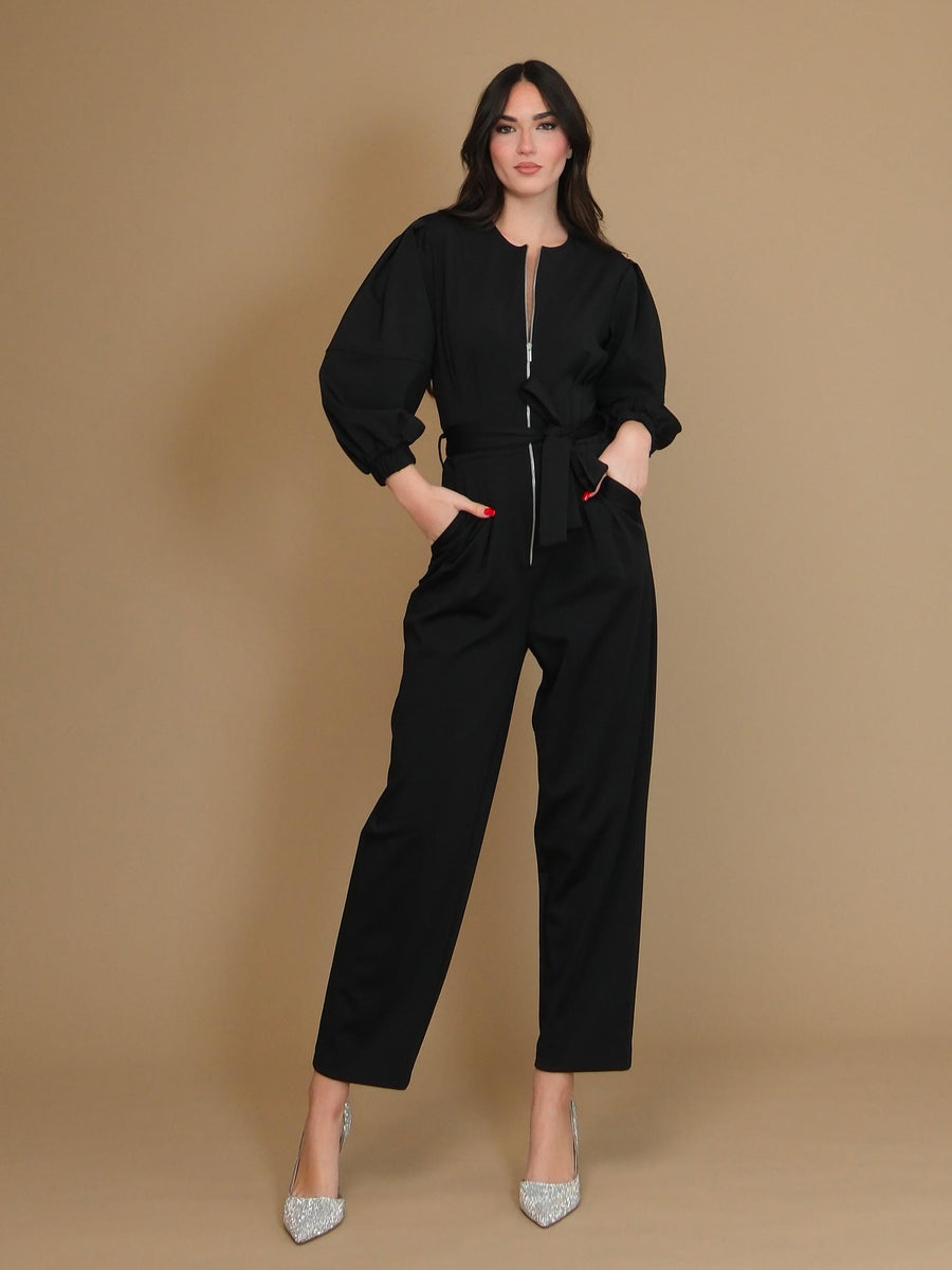 Jumpsuit Silence Limited nero con cinta TUT622 NERO Silence Limited 