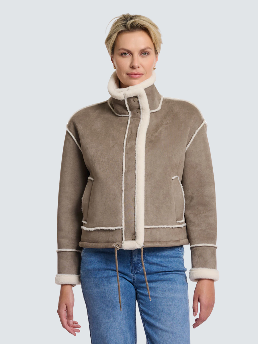 Giubbino "Beck" Rino & Pelle grigio in ecopelle scamosciata Beck.7002511 Pebble Rino & Pelle 