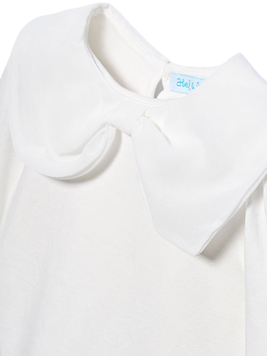 Maglietta fiocco chiffon 5610 Ecrù Abel & Lula 