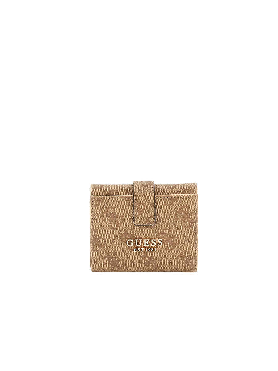 Portafoglio Guess beige con logo 4G all over e chiusura con bottone a pressione SWSG7459138 LTL Guess 