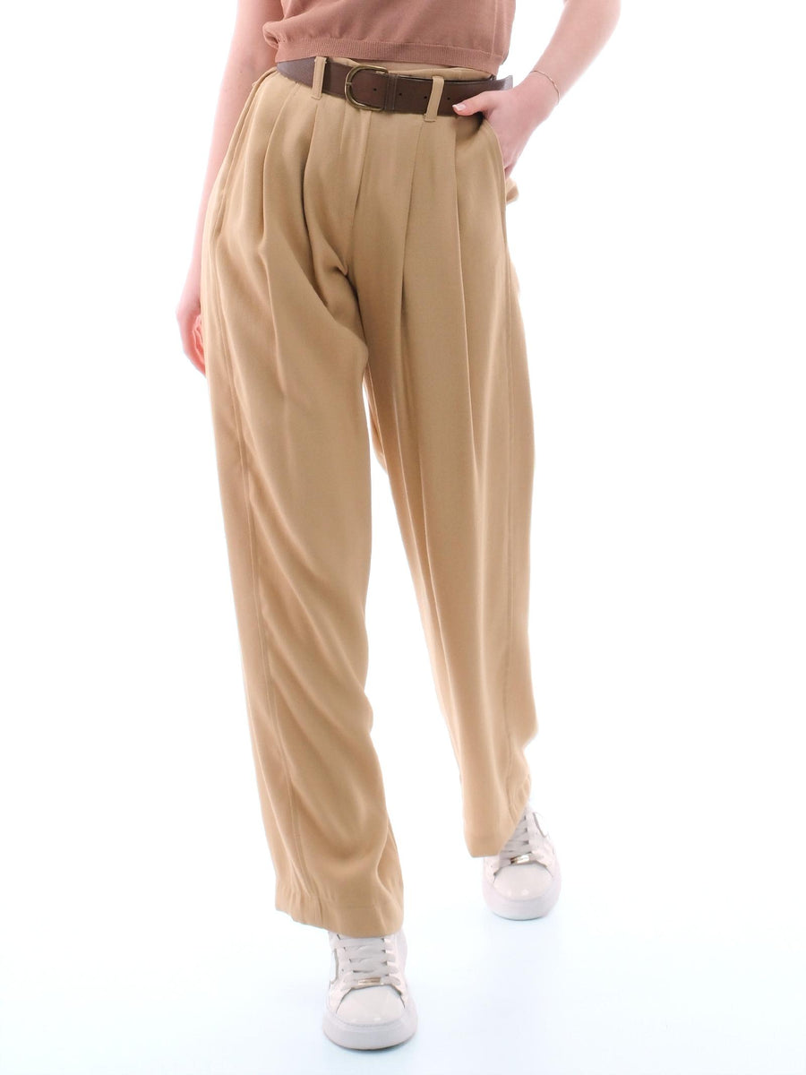 Pantalone a palazzo Vicolo cammello con pinces TD0921 CAMMELLO Vicolo 