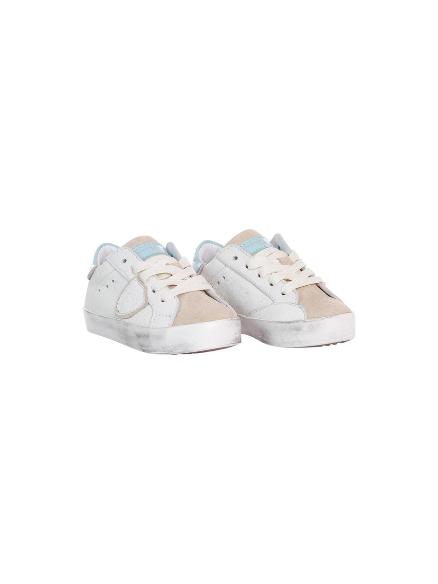 Sneakers Philippe Model bianca con inserti azzurro chiaro e beige 80662 VAR5 Philippe Model 
