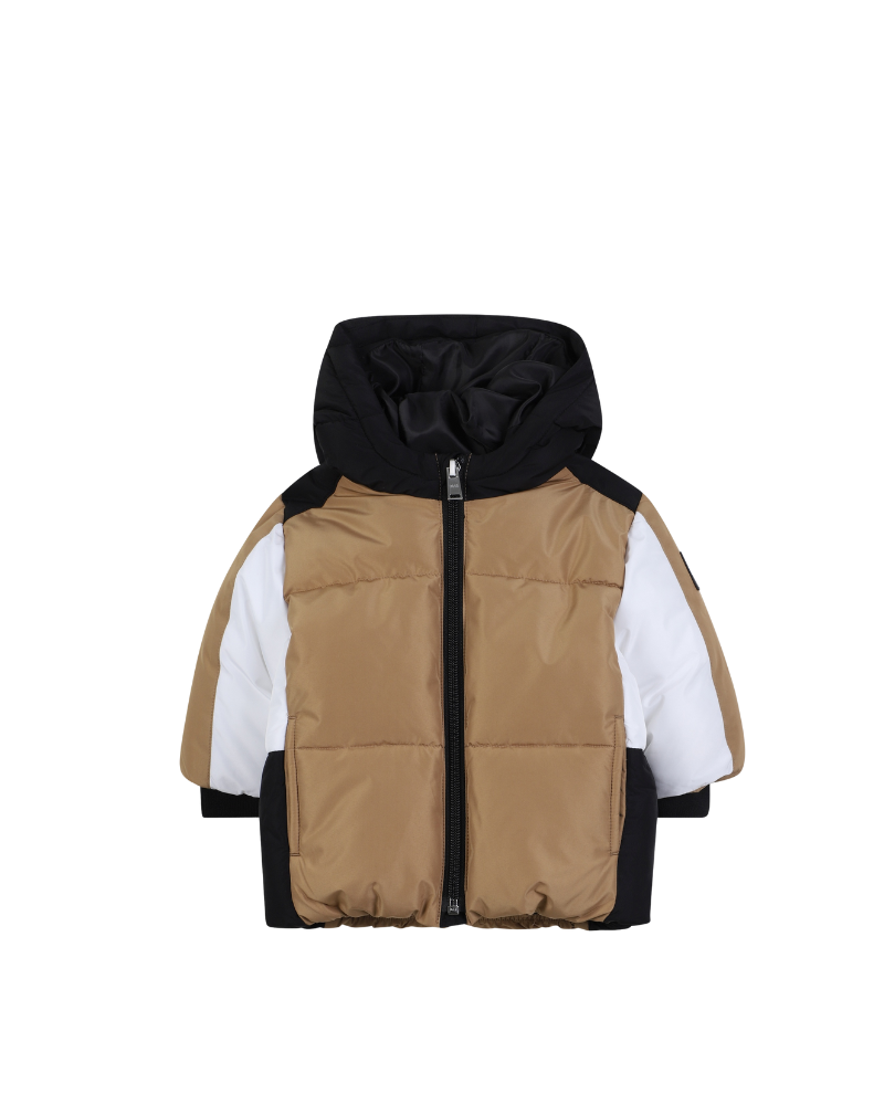 Giubbino imbottito Boss cammello con dettagli neri e bianchi J52477 269 Boss 