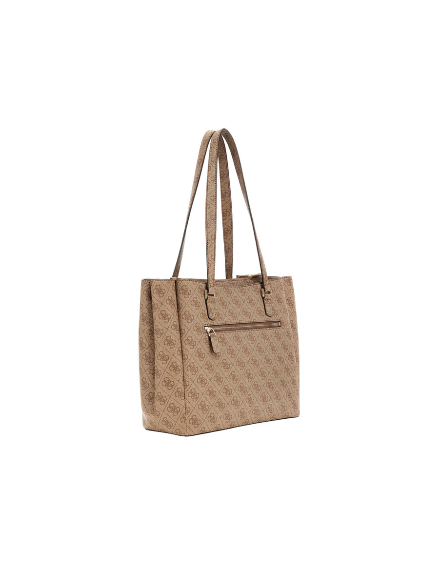 Borsa tote Guess beige con stampa logo all over e charm dorato HWSG9652230 LTL Guess 