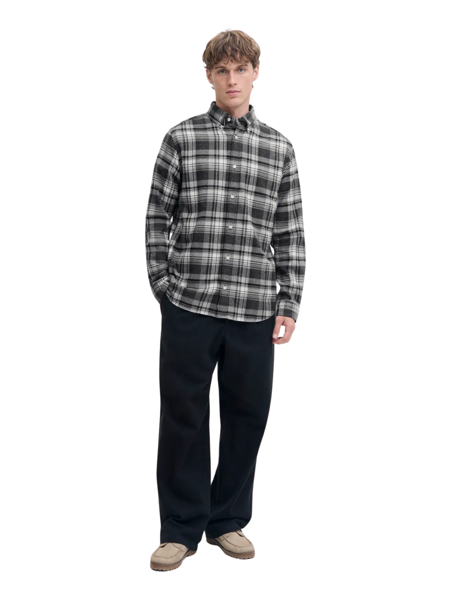 Camicia Jack & Jones grigia fantasia check 12286224 C Gray Jack & Jones 