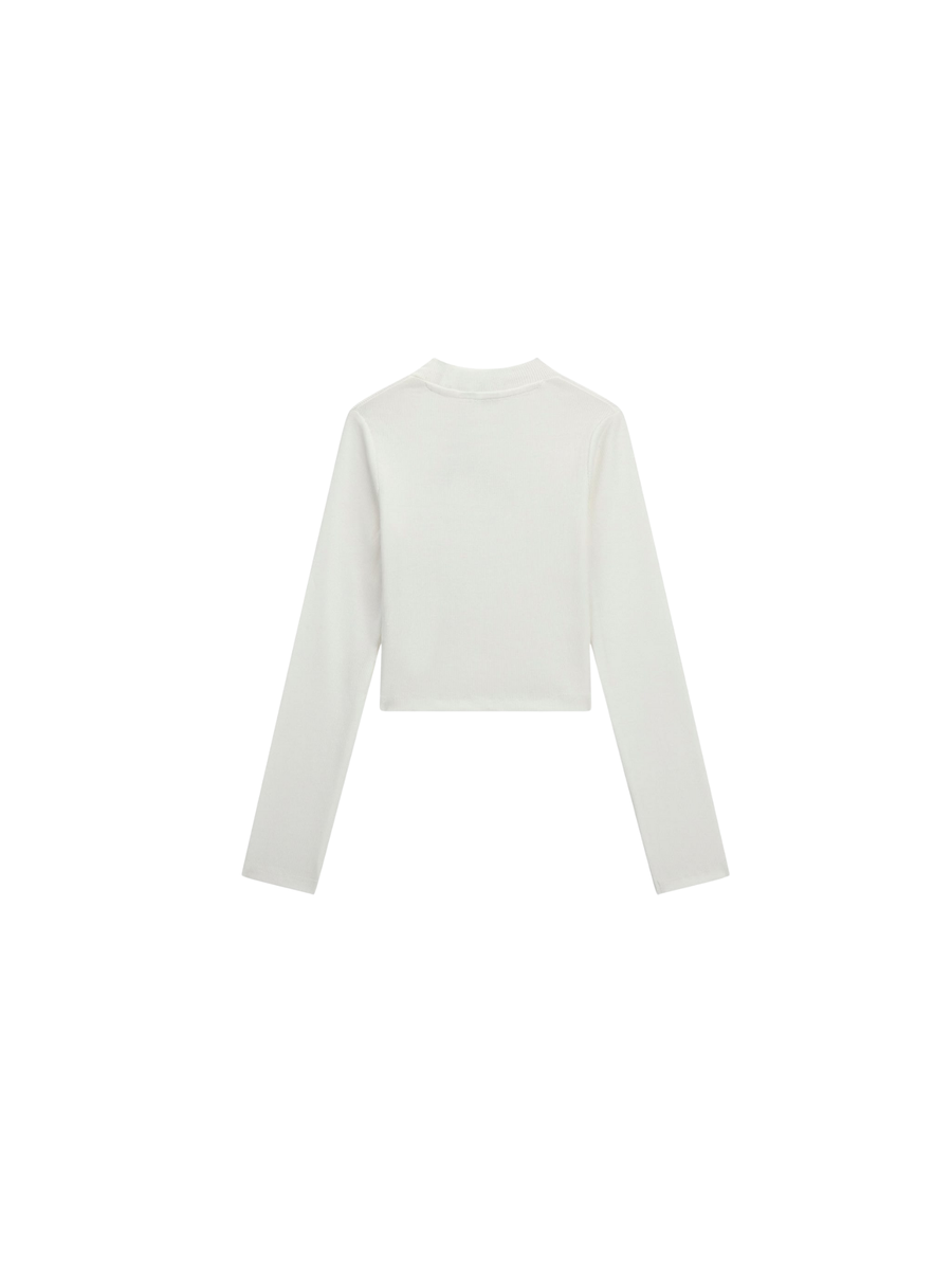 Maglia crop Guess bianca con logo ricamato nero J4YI49KBZP4 G011 Guess 