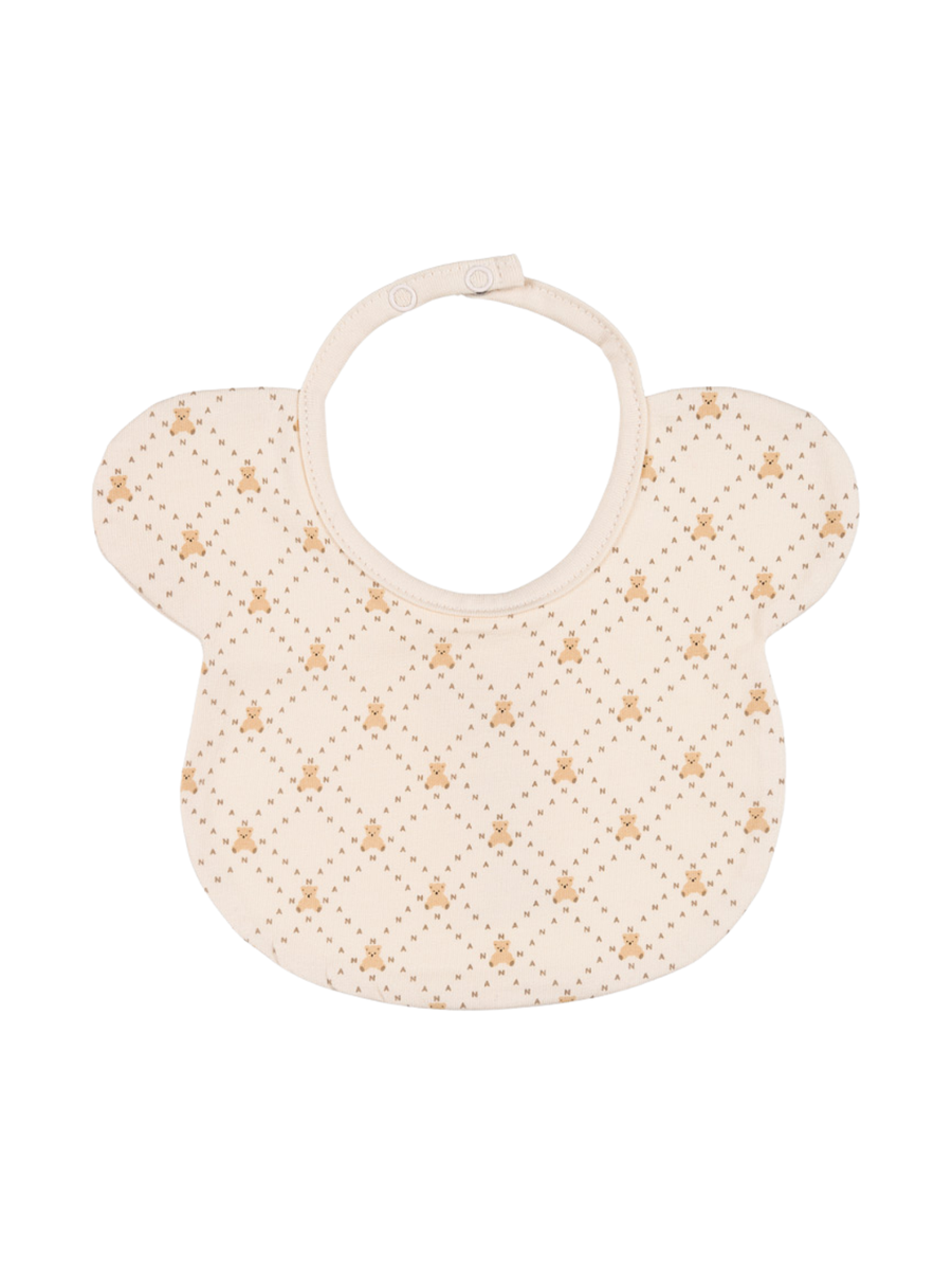 Bavetto Nanan beige con orsetti all over E25182 BE Nanan 