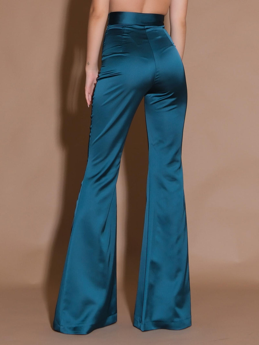 Pantaloni Maxi zampa verde bosco PA223CAT BOSCO Silence Limited 