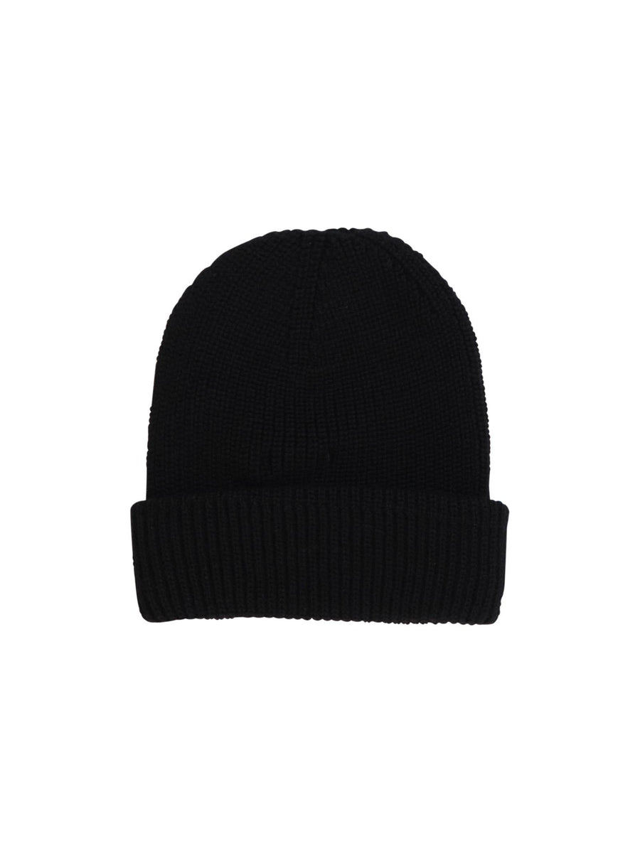 Cappello County of Milan nero a coste con logo iconico ricamato HT036 110 County of Milan 