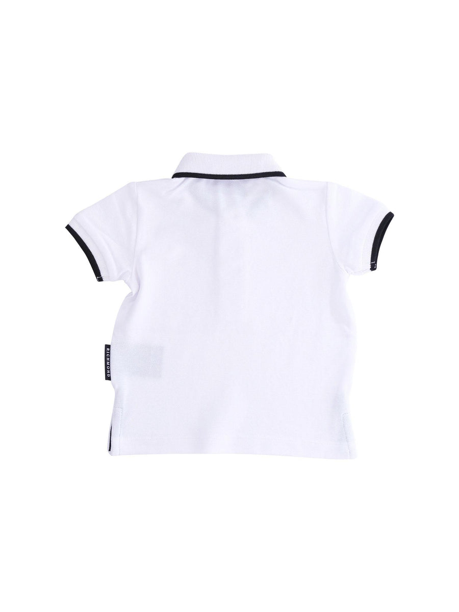 Polo John Richmond bianca con profili neri RIP25017PO WHITE John Richmond 