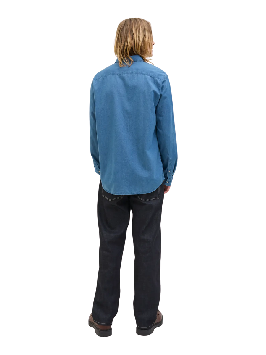 Camicia Jack & Jones blu in denim 12279712 Medium Blue Denim Jack & Jones 