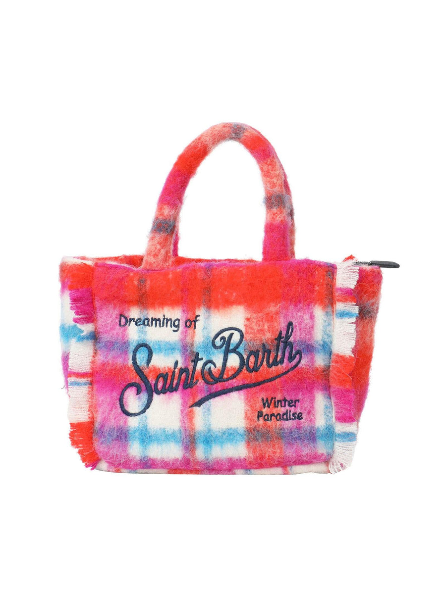 Borsa Colette effetto lana a fantasia Tartan multicolor COL0015 10189E MC2 SAINT BARTH 