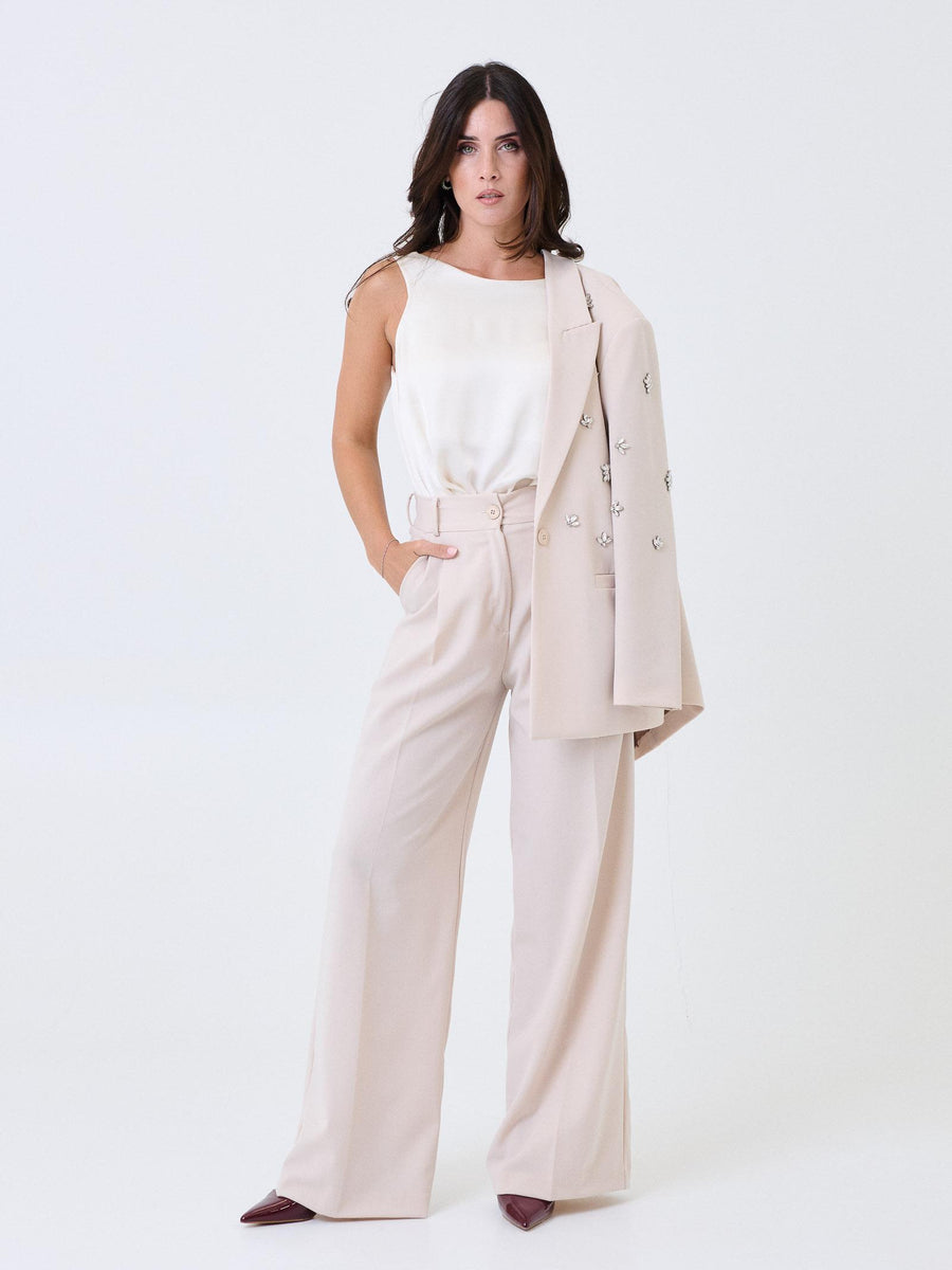 Bluse satinata Armoire burro con scollo posteriore a U E236T05Q BURRO Armoire 