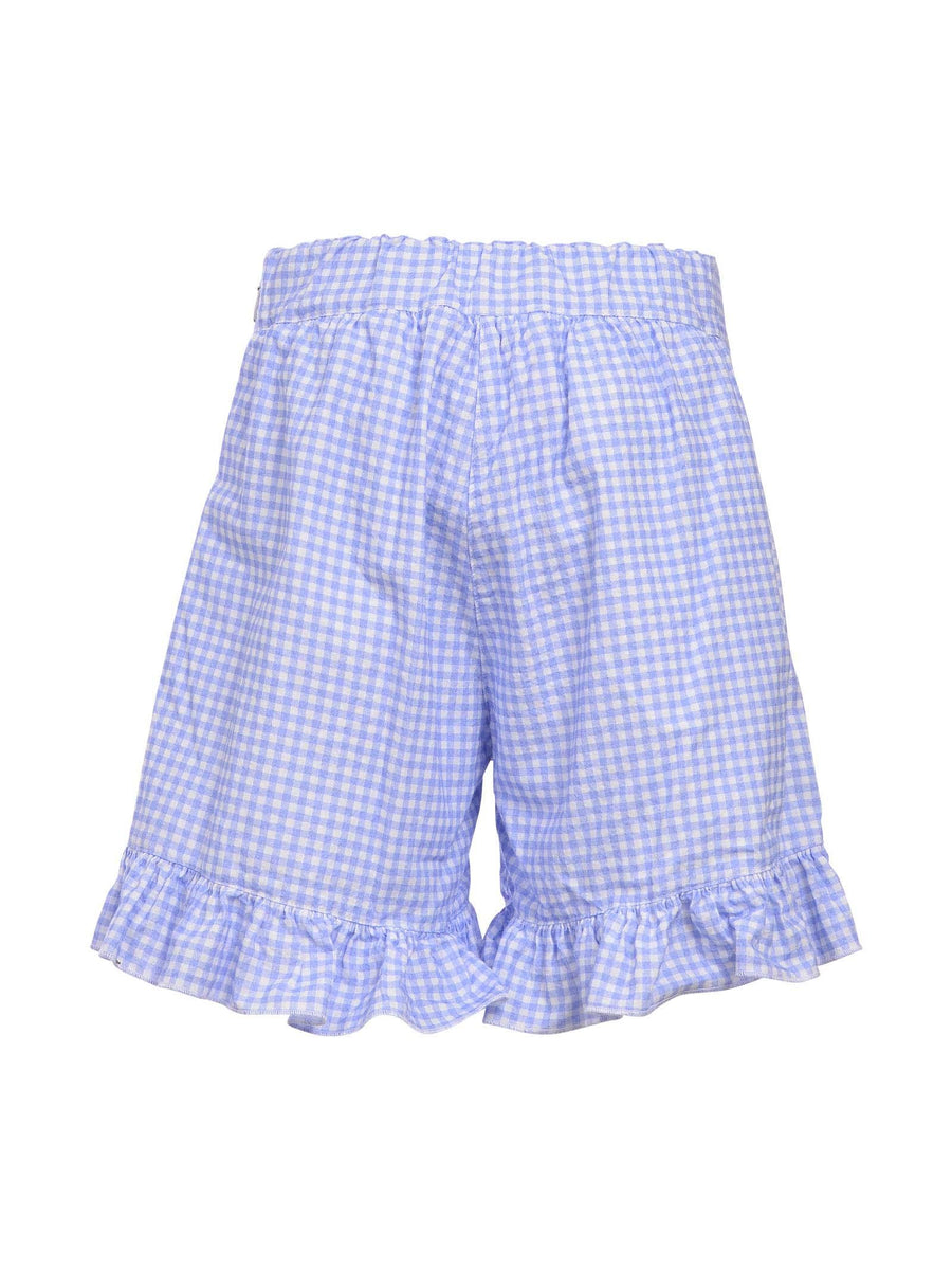 Shorts azzurra a quadretti P0611 UNI Vicolo 