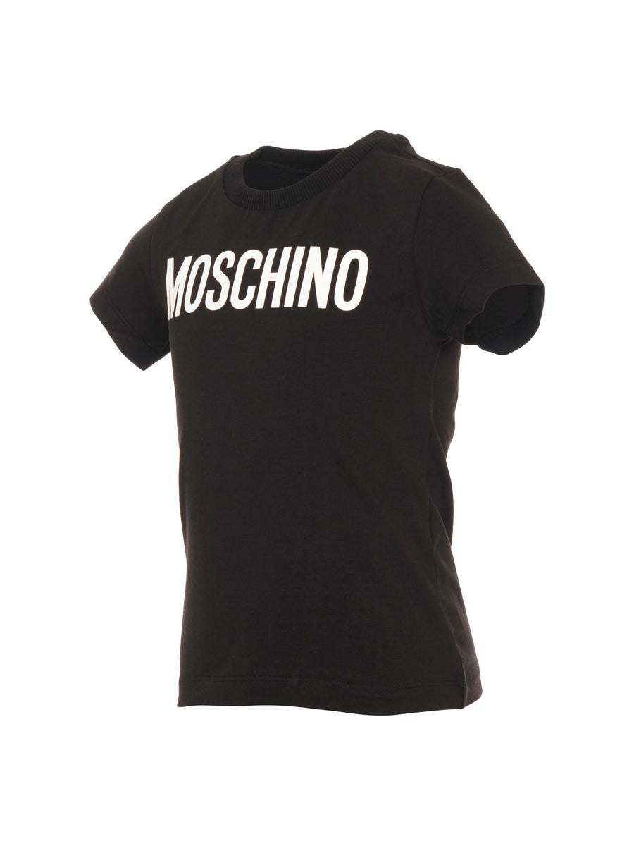 T-Shirt Moschino nera con logo lettering HUM05J 60100 Moschino 