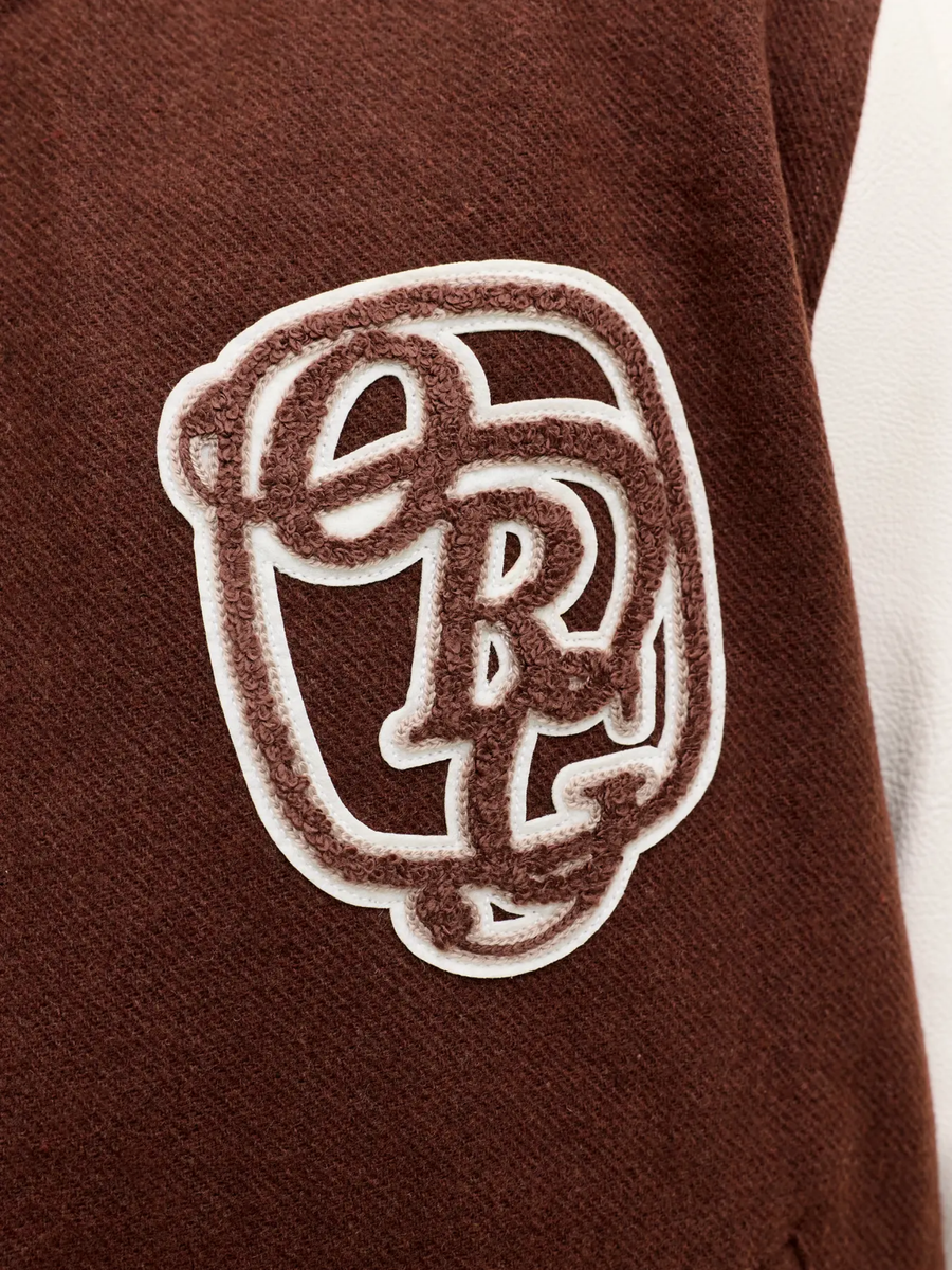 Giubbino college Jack & Jones marrone e panna 12282958 D Mahogany Jack & Jones 