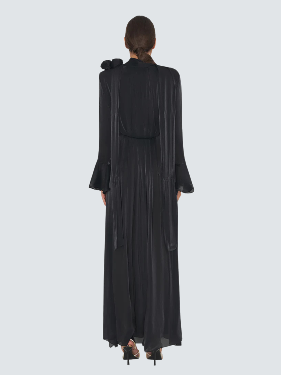 Abito "So Chic" Silence Limited nerocon fiori in 3D AB4179 BLACK Silence Limited 