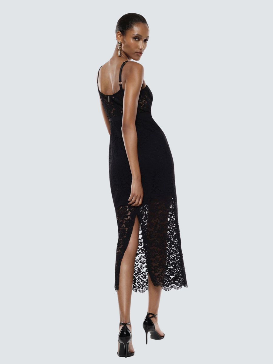 Abito midi Imperial nero in pizzo AFVZKMA NERO Imperial 