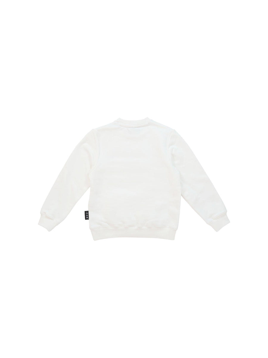 Felpa Icon bianca con stampa logo frontale W00750 PANNA Icon 