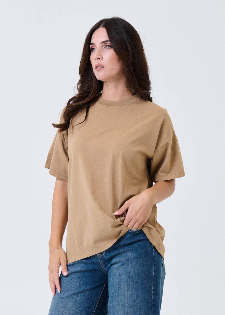 T-Shirt oversize Vicolo beige UF0064 BEIGE Vicolo 