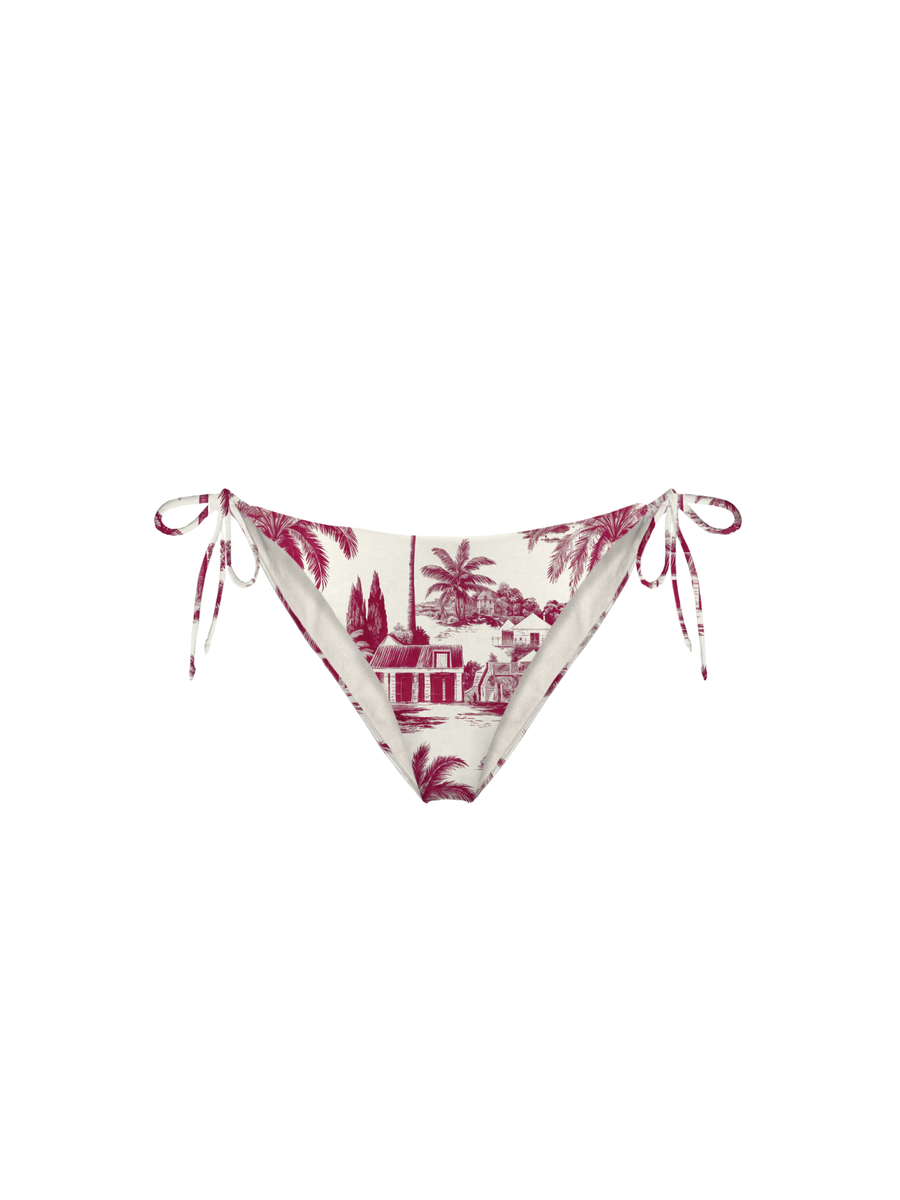 Slip bikini Saint Barth bianco stampa palme VIR0001 02735H MC2 SAINT BARTH 