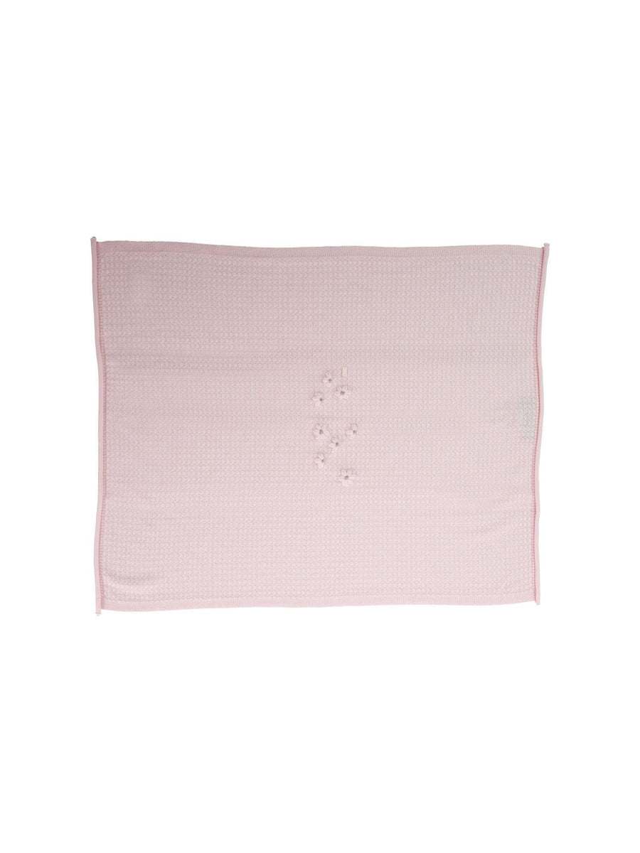 Coperta rosa chiaro con fiori ricamati IG1180 C3 Marlù 