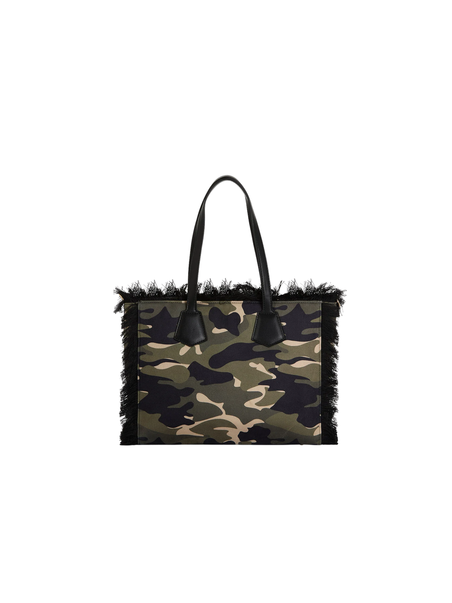Borsa a spalla Fk verde militare con frange FA25-WW0260X06 UNI Fk 