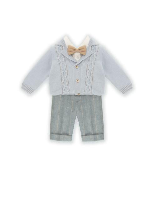 Completo camicia, papillon, cardigan e pantaloni IK21060 C4P Marlù 