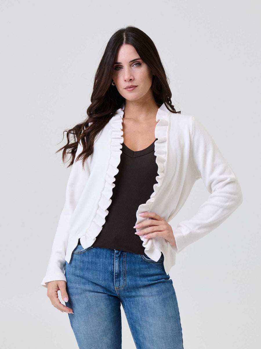 Cardigan Armoire panna con arricciature ai bordi IT1598 PANNA Armoire 