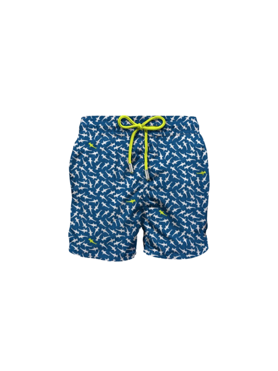 Costume Saint Barth blu con squalotti COM0009 01744H MC2 SAINT BARTH 