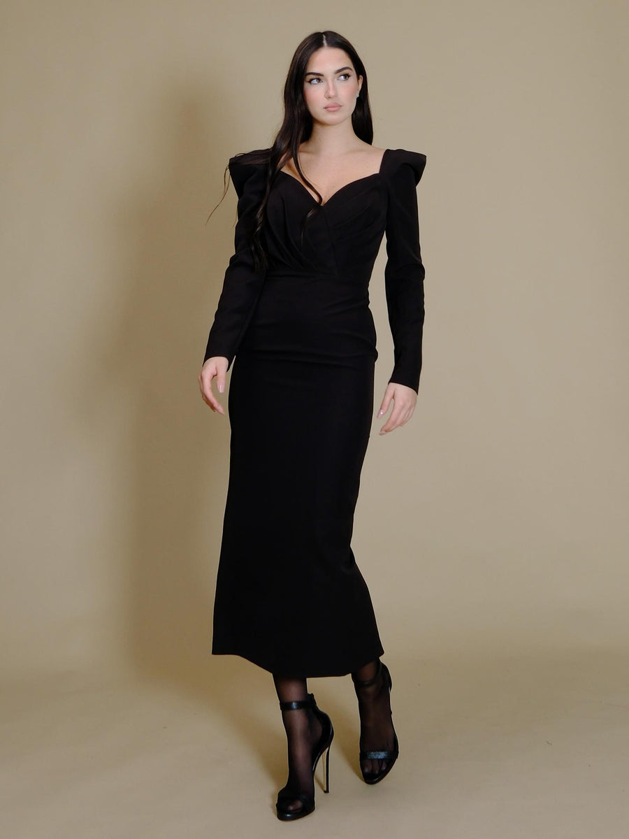 Chain Dress Silence Limited longuette nero AB451 NERO Silence Limited 