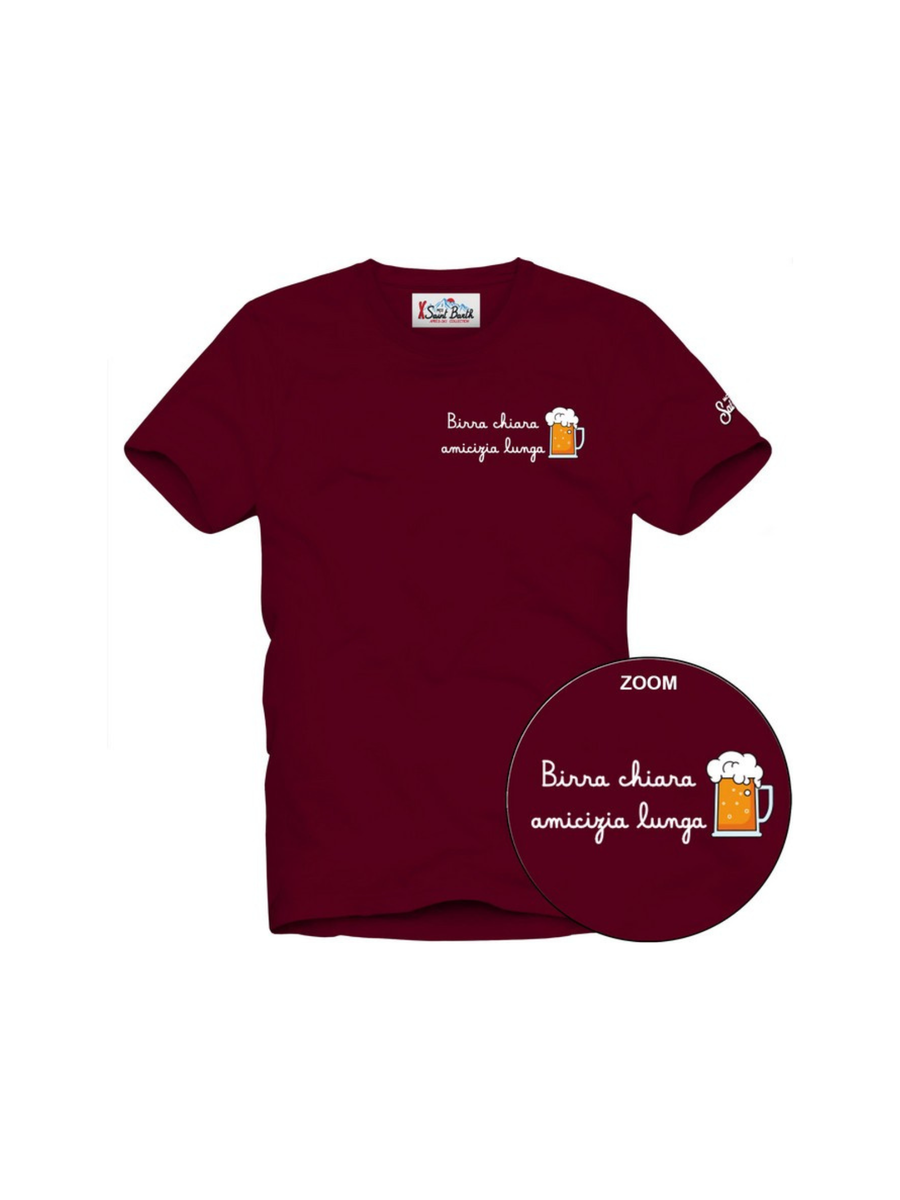 T-Shirt Saint Barth bordeaux "birra chiara amicizia lunga" ARN0001 02919G MC2 SAINT BARTH 