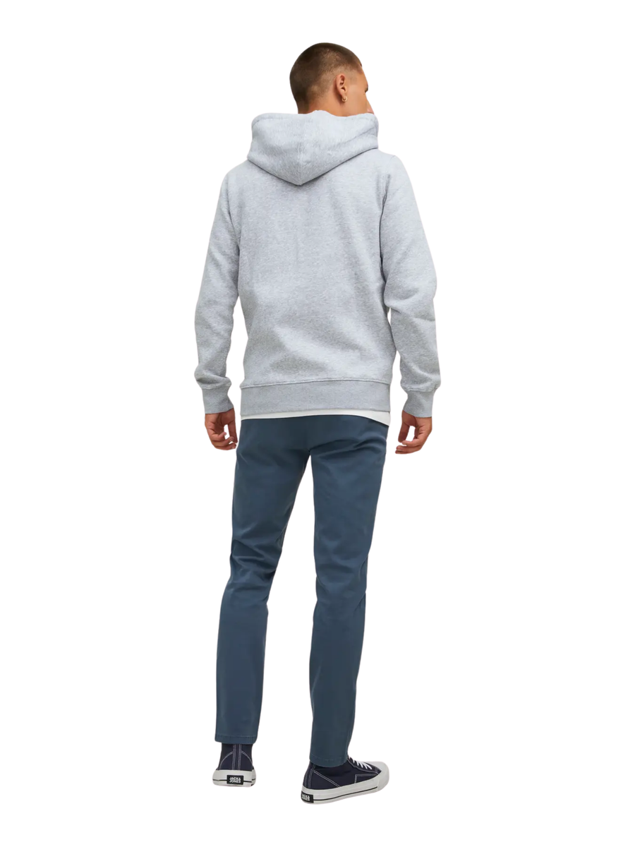 Felpa con zip e cappuccio Jack & Jones grigio chiaro melange 12210830 Light Grey Melange Jack & Jones 