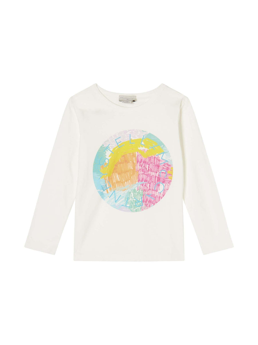 T-shirt stampa mondo arcobaleno TT8D40Z0434 101 Stella McCartney 