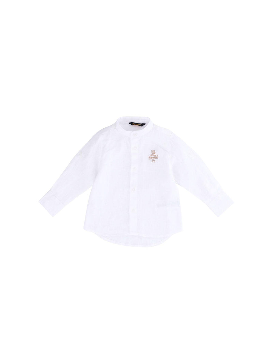 Camicia in lino Refrigiwear bianca con colletto alla coreana 221SRMNS25 BIANCO Refrigiwear 