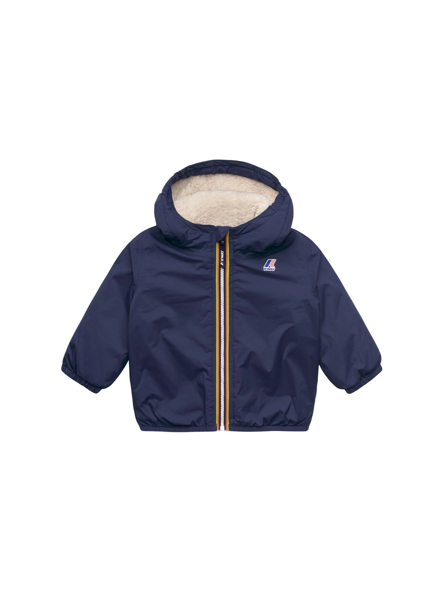 Giubbino "E. Le Vrai 4.0 claudine orsetto" K-Way blu navy K7142RW 867 K-WAY 