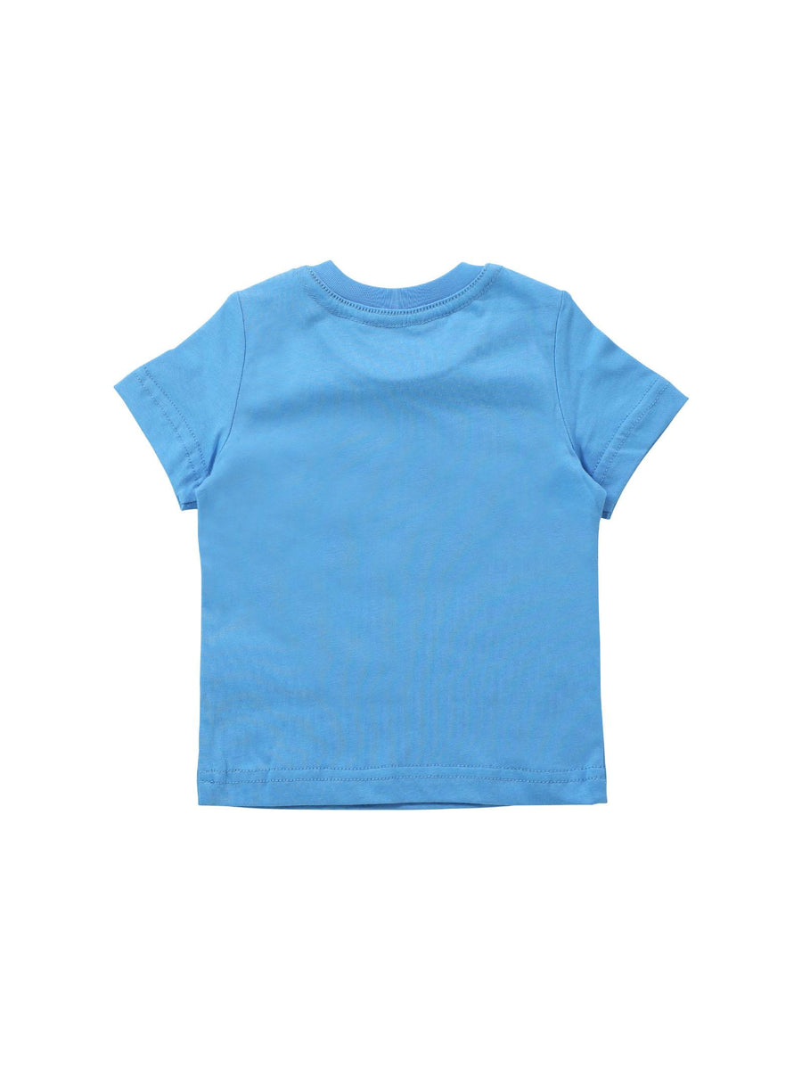 T-shirt blu con stampa logo rossa DQ2345 DQ826 Dsquared 
