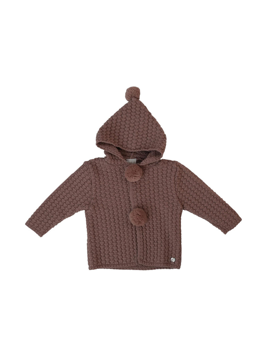 Giubbino in filo di lana rosa marsala 012110064 48H56 Paz Rodriguez 