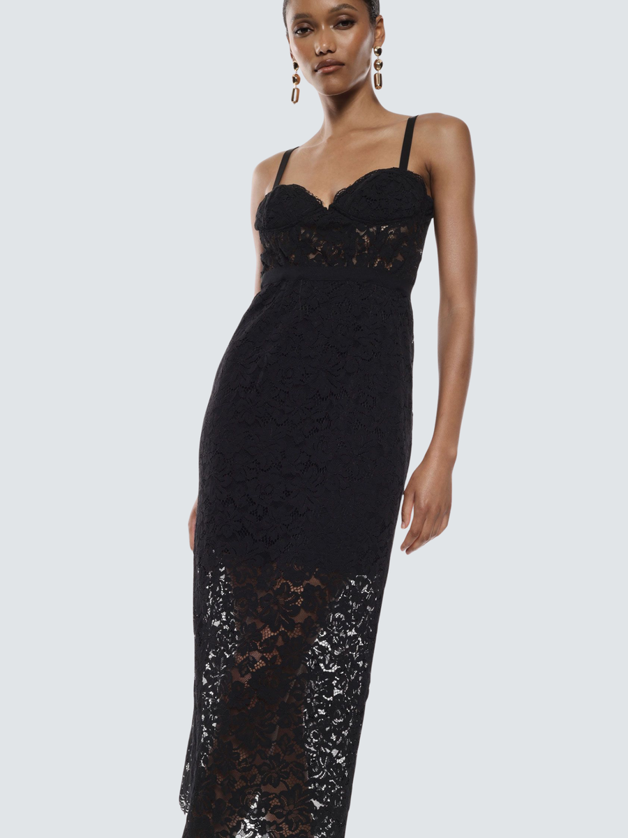 Abito midi Imperial nero in pizzo AFVZKMA NERO Imperial 