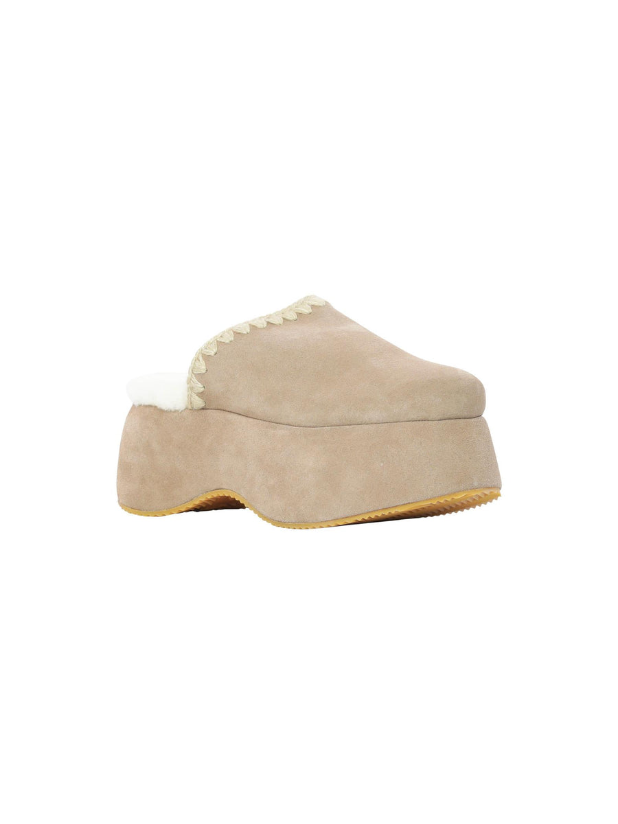 Mou Chunky platform suede beige FW491006A CAM Mou 