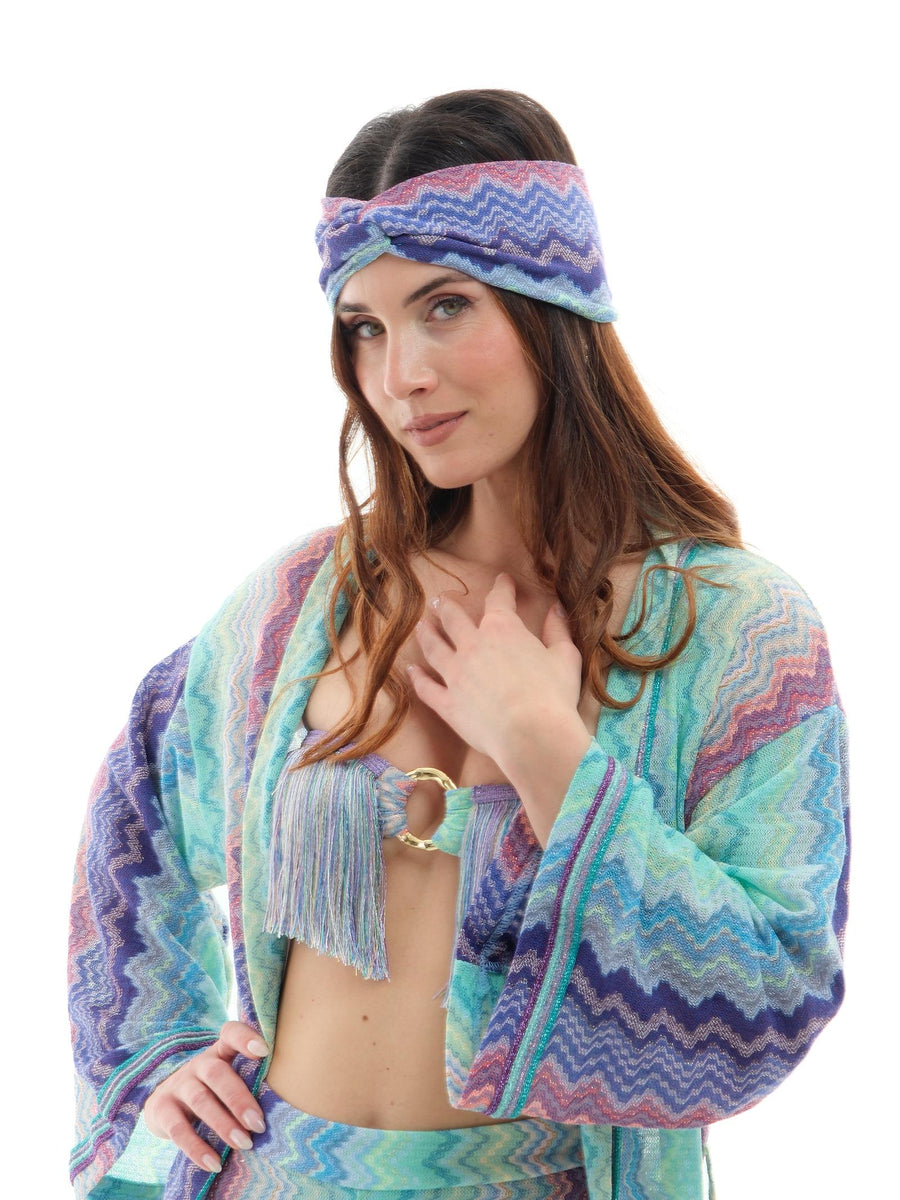 Fascia Pho Firenze multicolor con motivo a zig-zag 9021008 MOSAIC PHO FIRENZE 