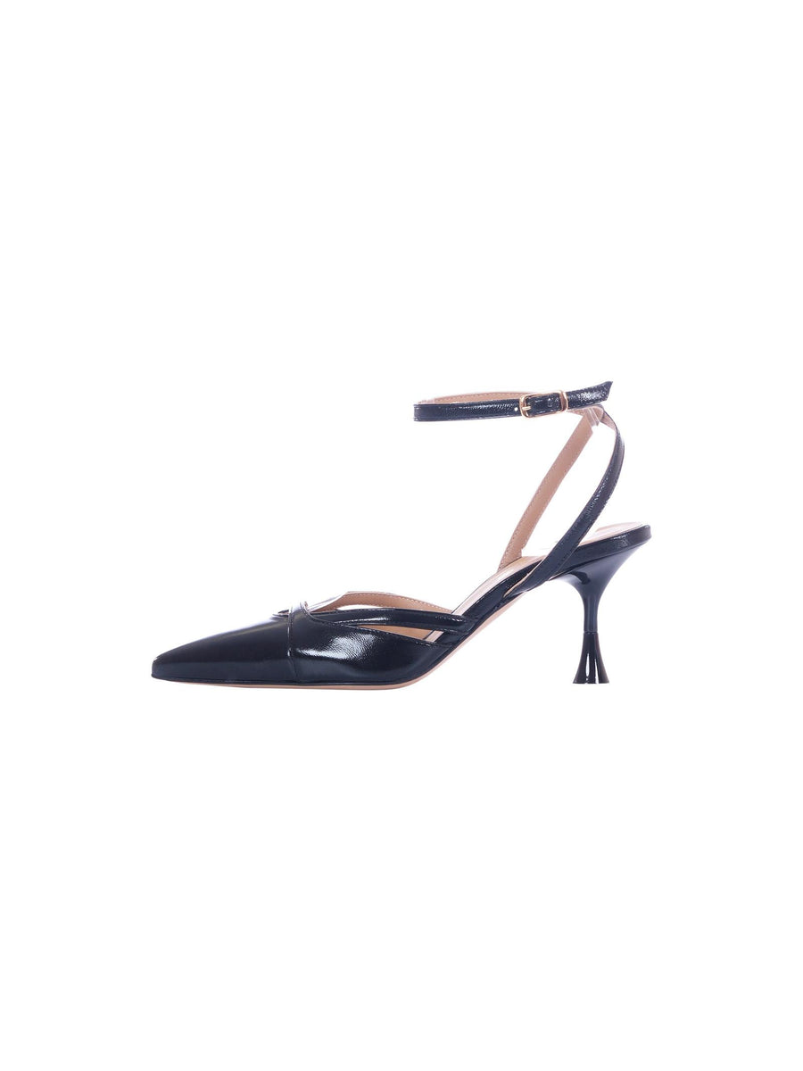 Slingback Wo Milano neri in vernice 964 NERO WO Milano 