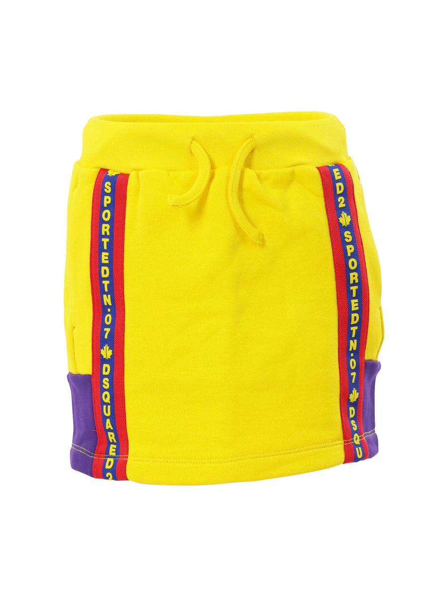 Gonna in felpa gialla sport edtn07 DQ1433D003S DQ220 Dsquared 