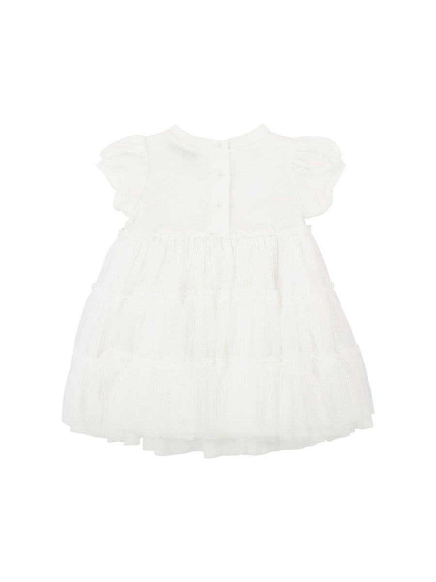 Abito bianco con tulle 231GJ2E91 00366 Twinset 