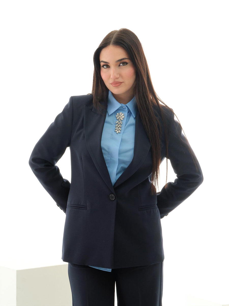 Giacca monopetto Vicolo blu TD0292 BLU Vicolo 