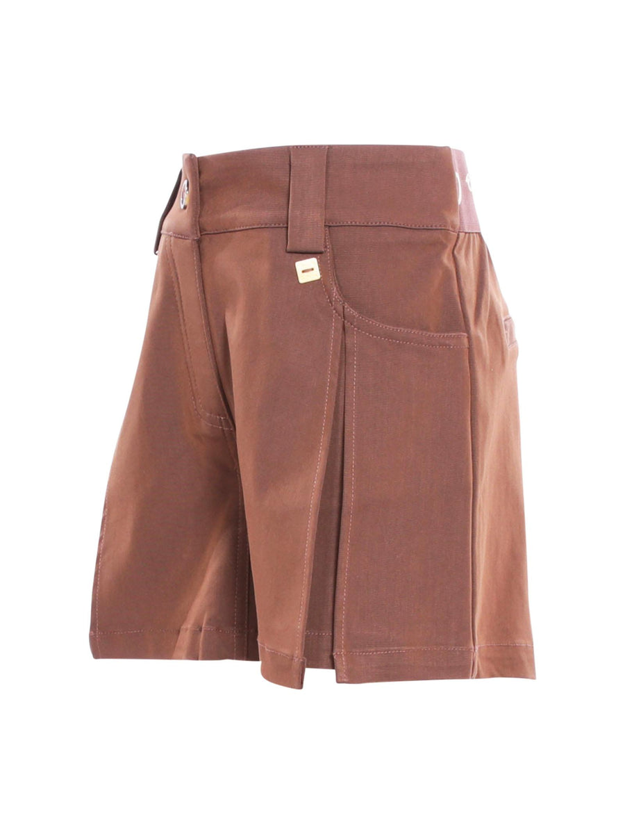 Shorts Gonna Manila Grace caffè con pince MFJF24P162 CAFFE Manila Grace 